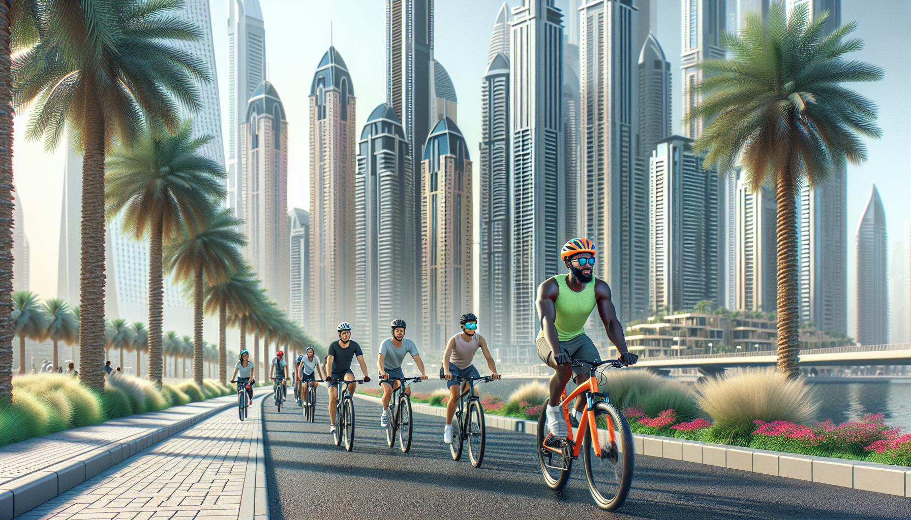 Bike riders in Dubai